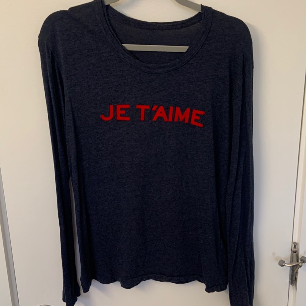 Zadig&Voltaire navy blue long sleeve t-shirt